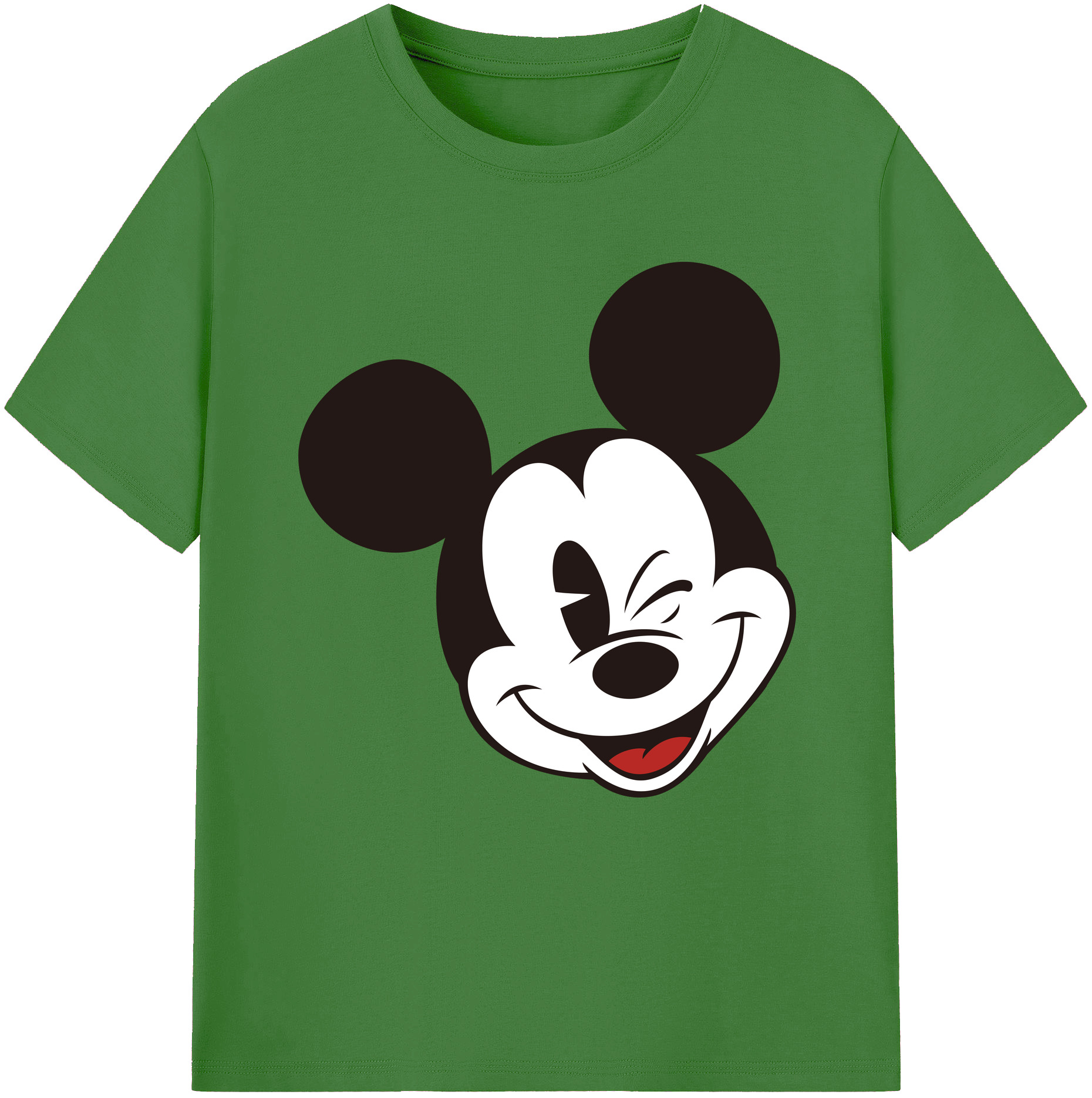 （画像用） ミッキーマウス Mickey Mouse レディースカジュアルプリントTシャツ（綿100％）